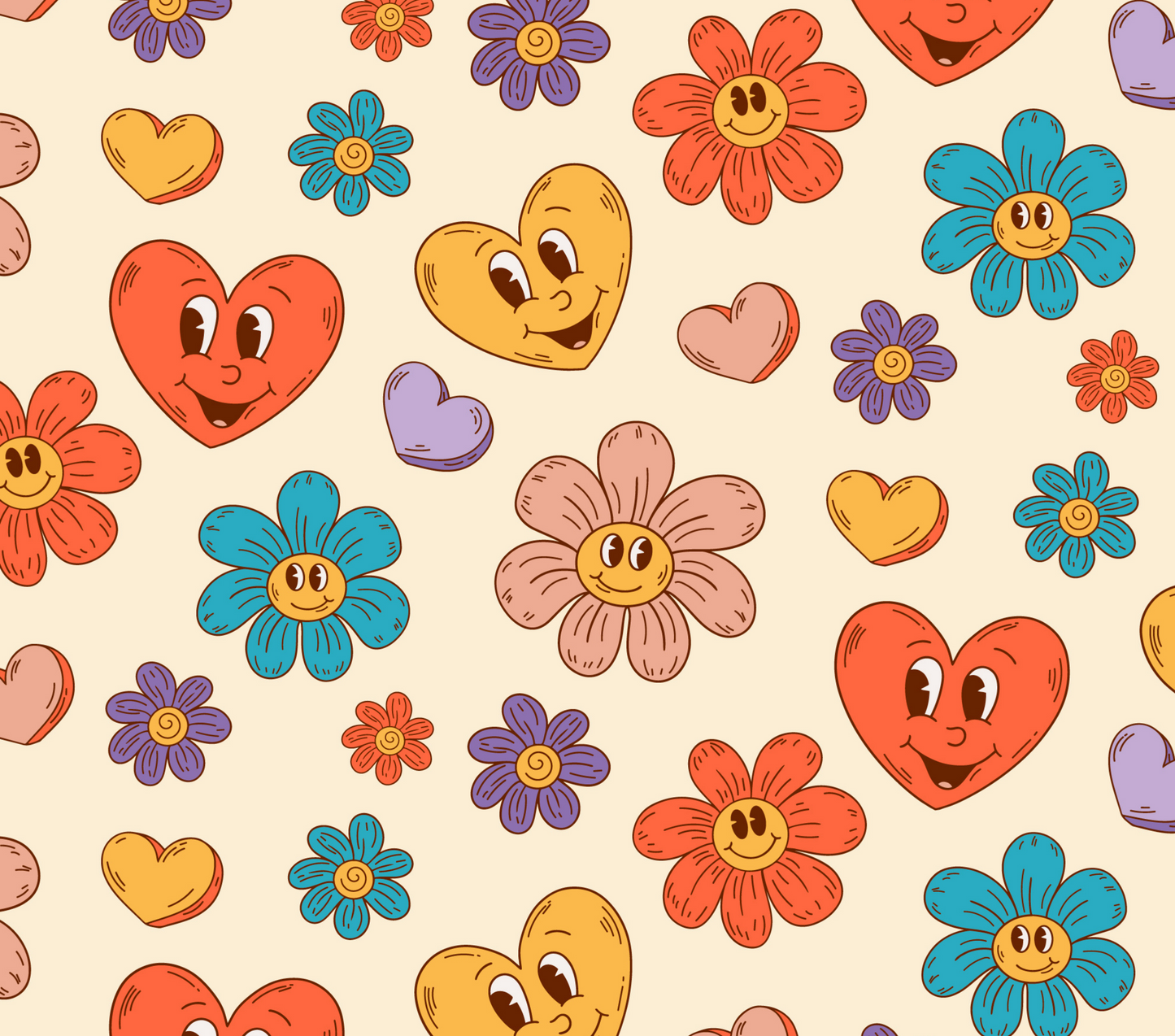 Flower and Hearts Retro 20oz