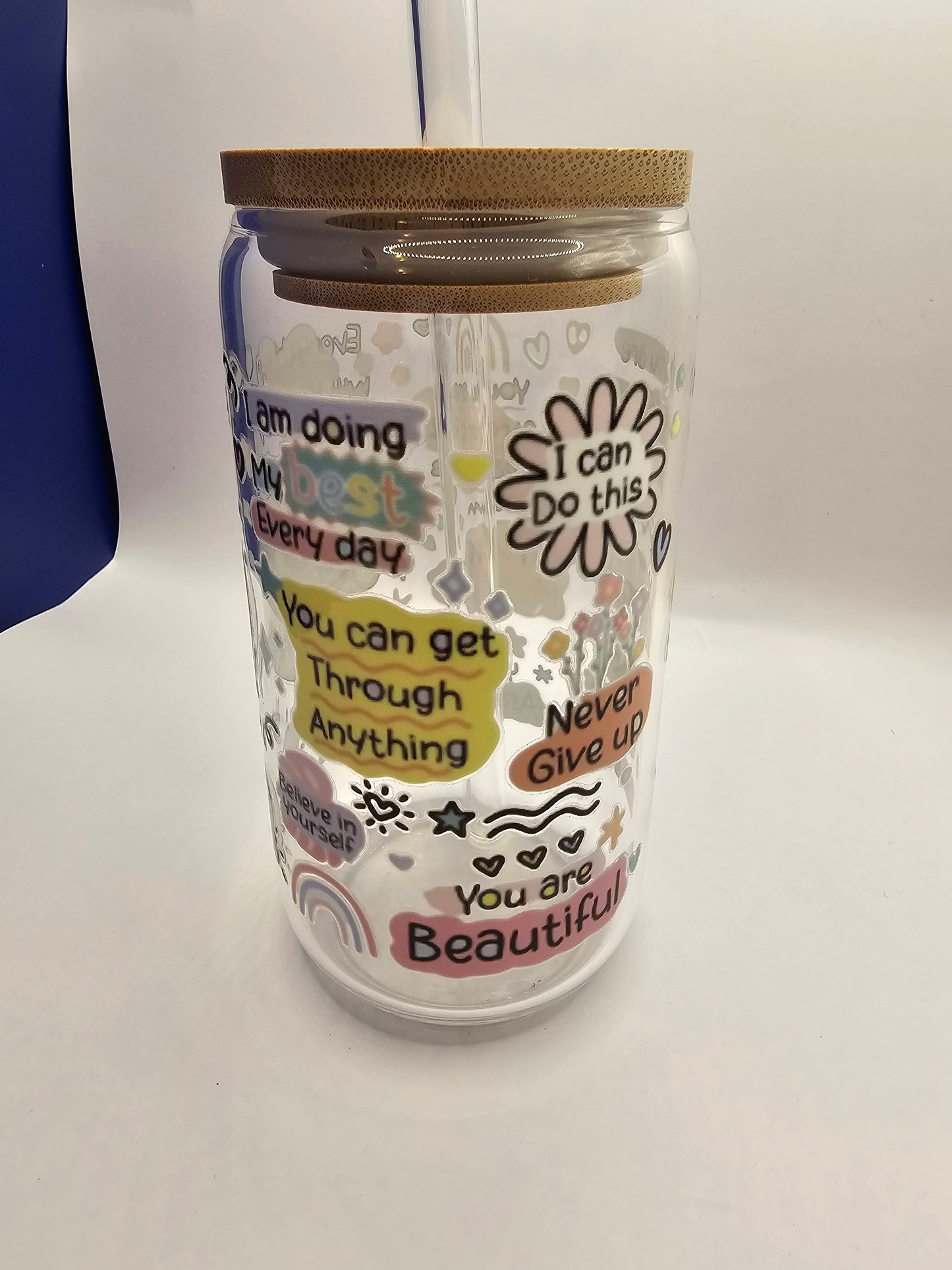 Cup of Positivity 16oz Glass