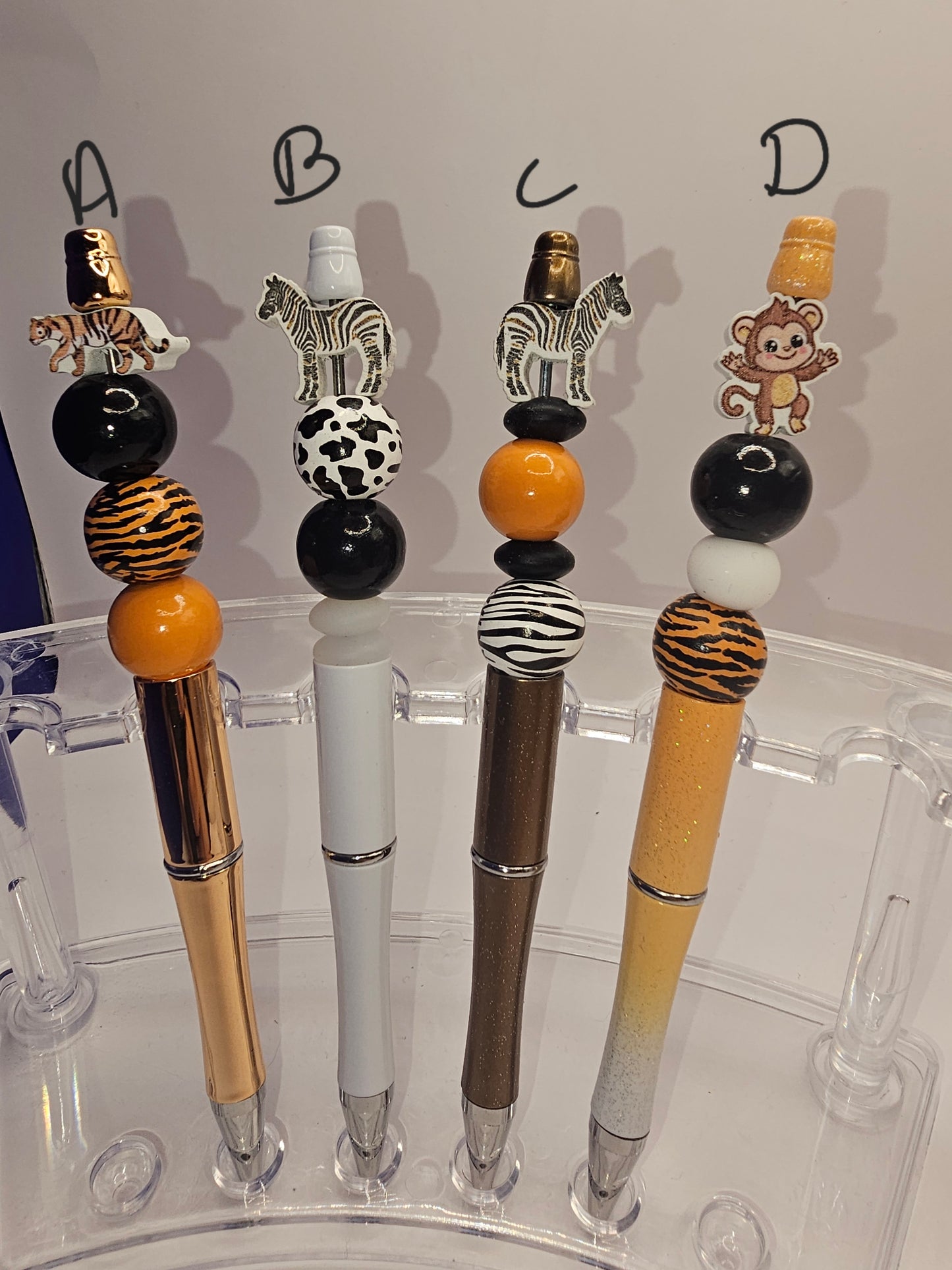 Safari Animal Beaded Pen