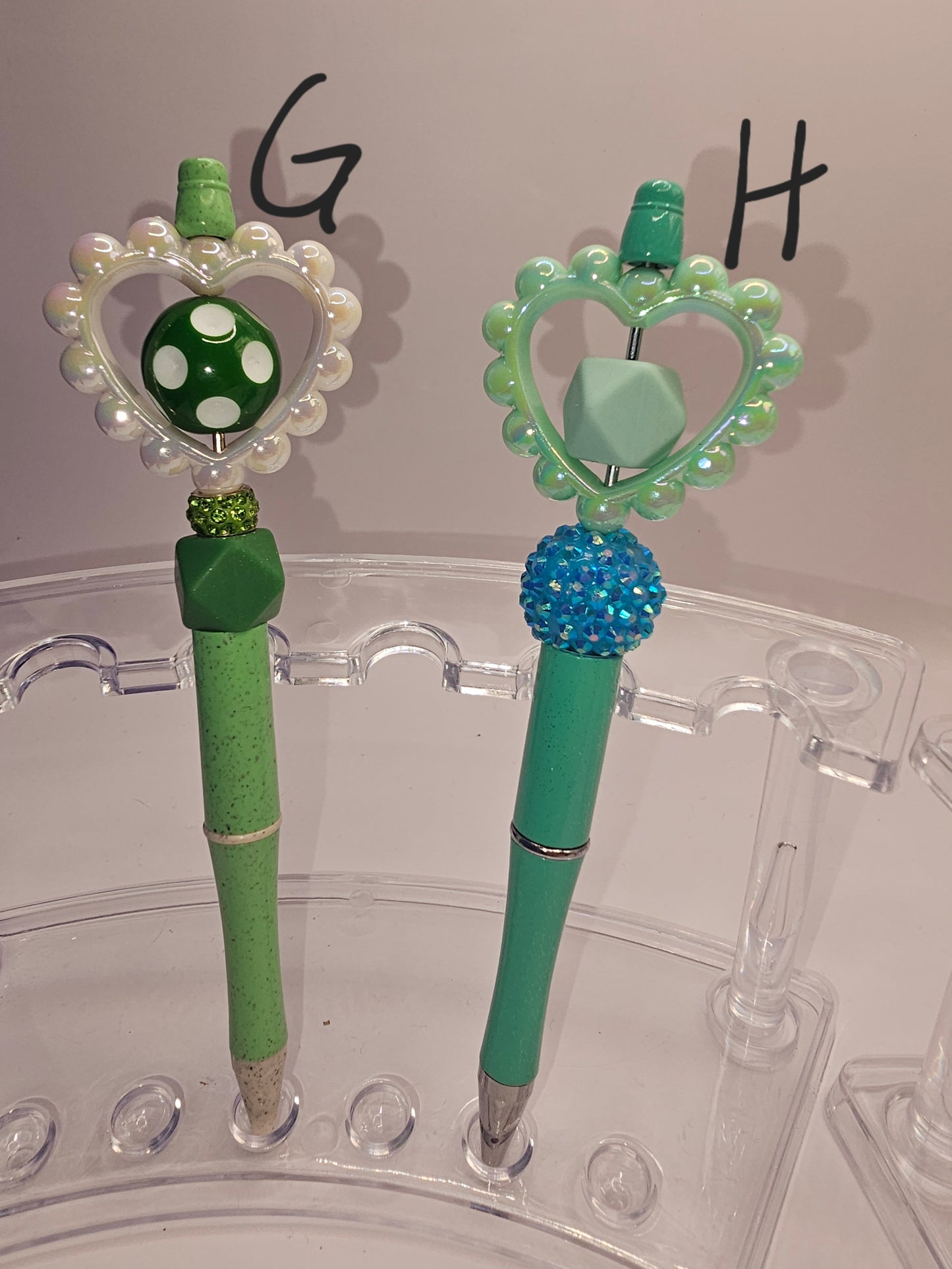 Circular Heart Beaded Pen
