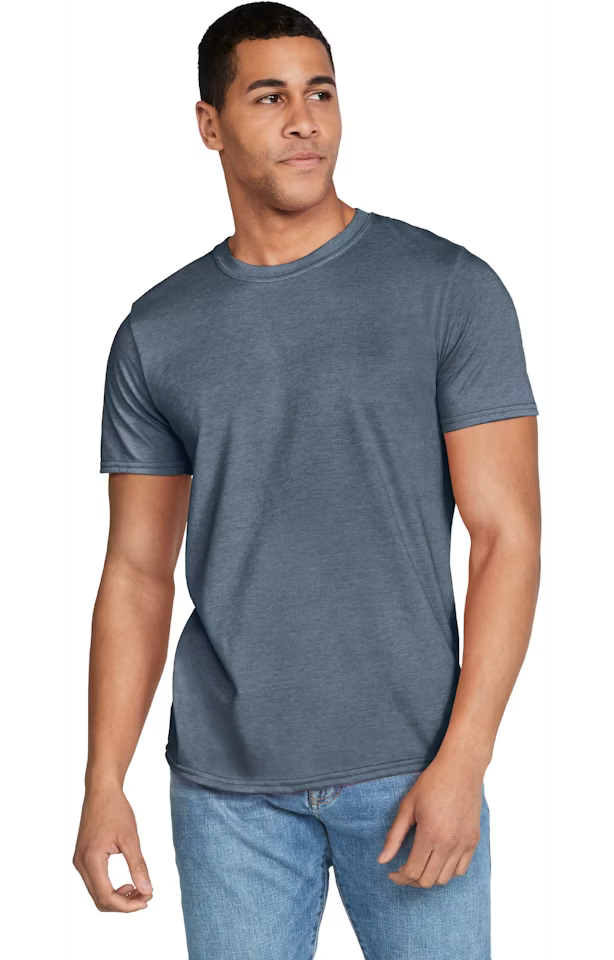 Gildan G640 - Softstyle® Unisex T-Shirt Heather Indigo