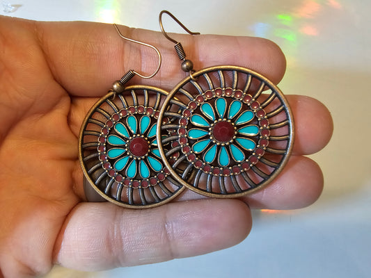 Circular Flower Earrings