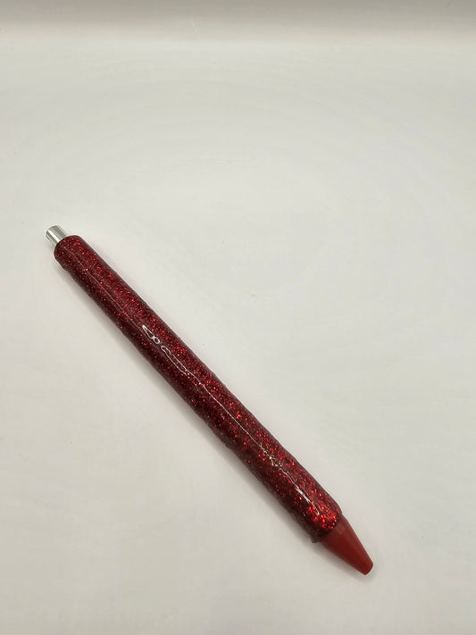 Red Glitter Pen