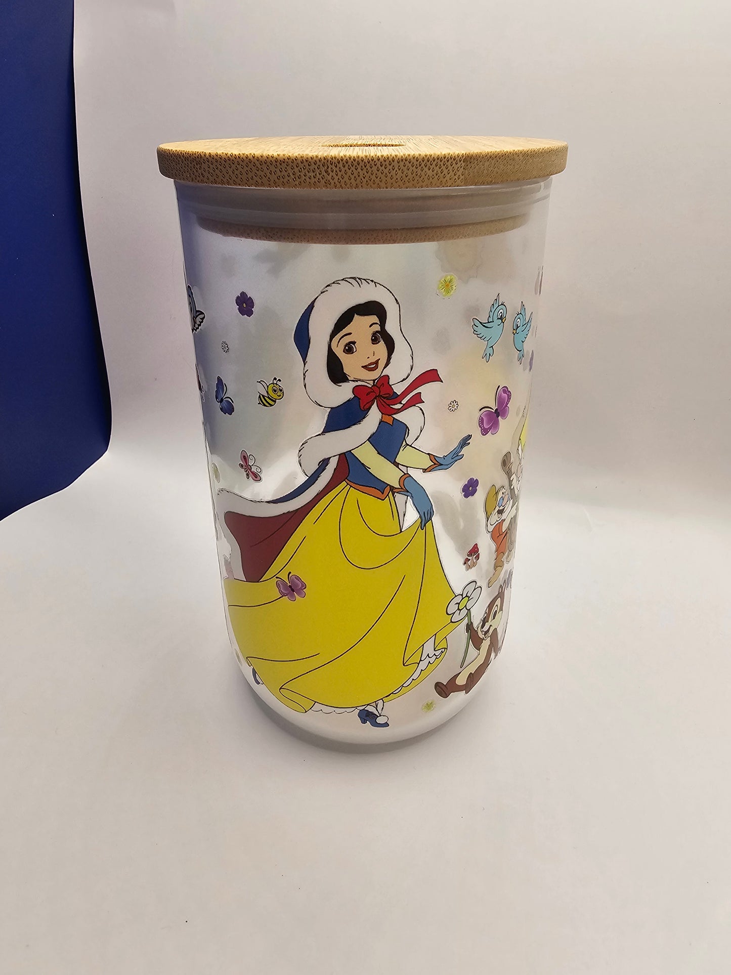 Snow White 18oz Shimmer Glass