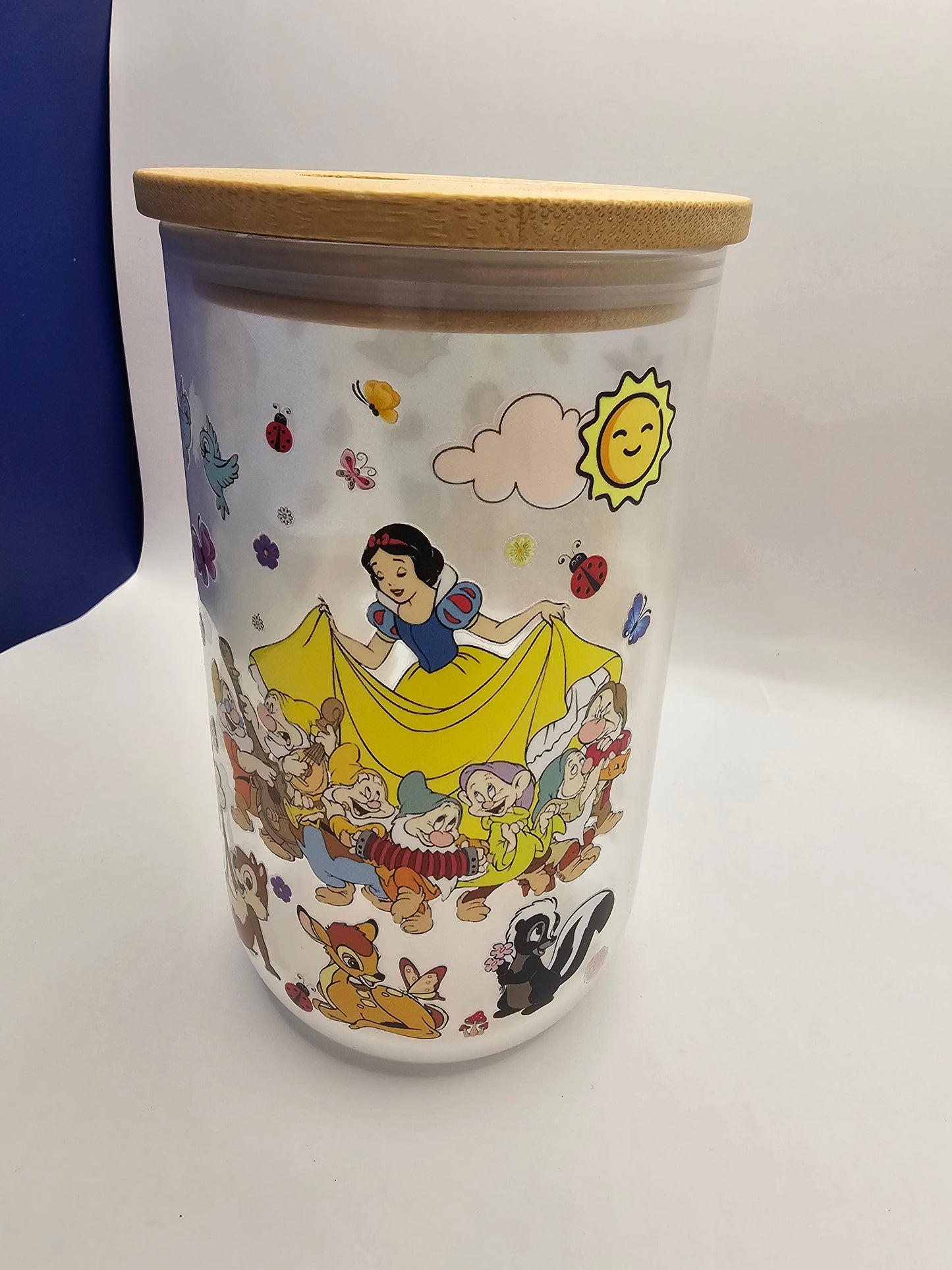 Snow White 18oz Shimmer Glass