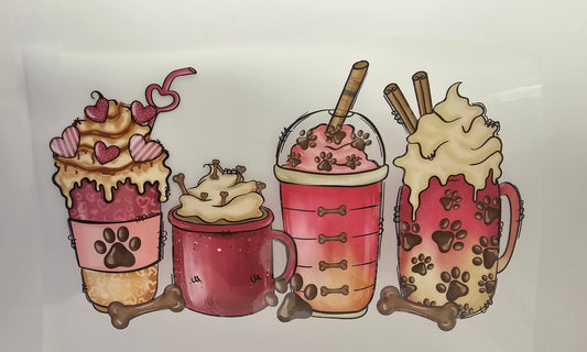 Pink Dog Coffee Print