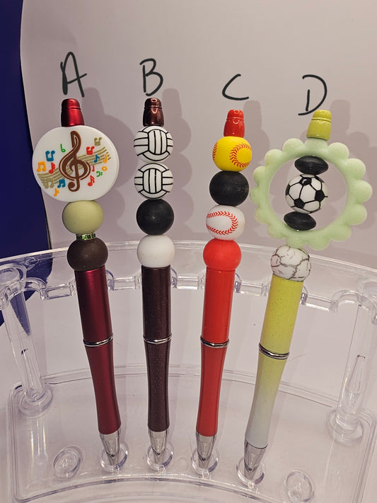 Sports/Curricular Beaded Pen
