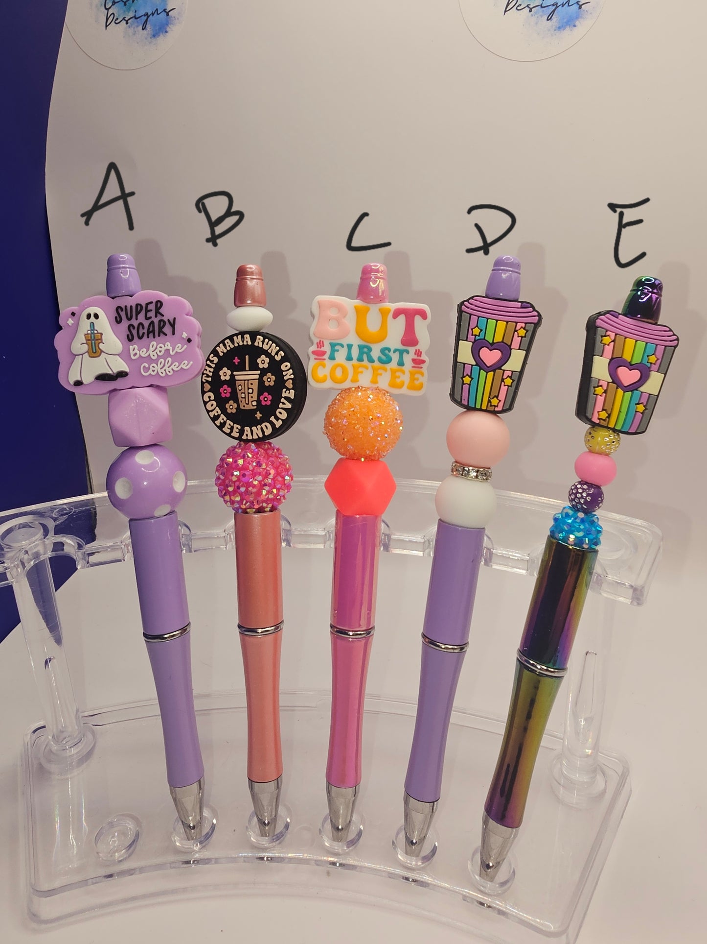 Coffee/Coffee Saying Beaded Pen