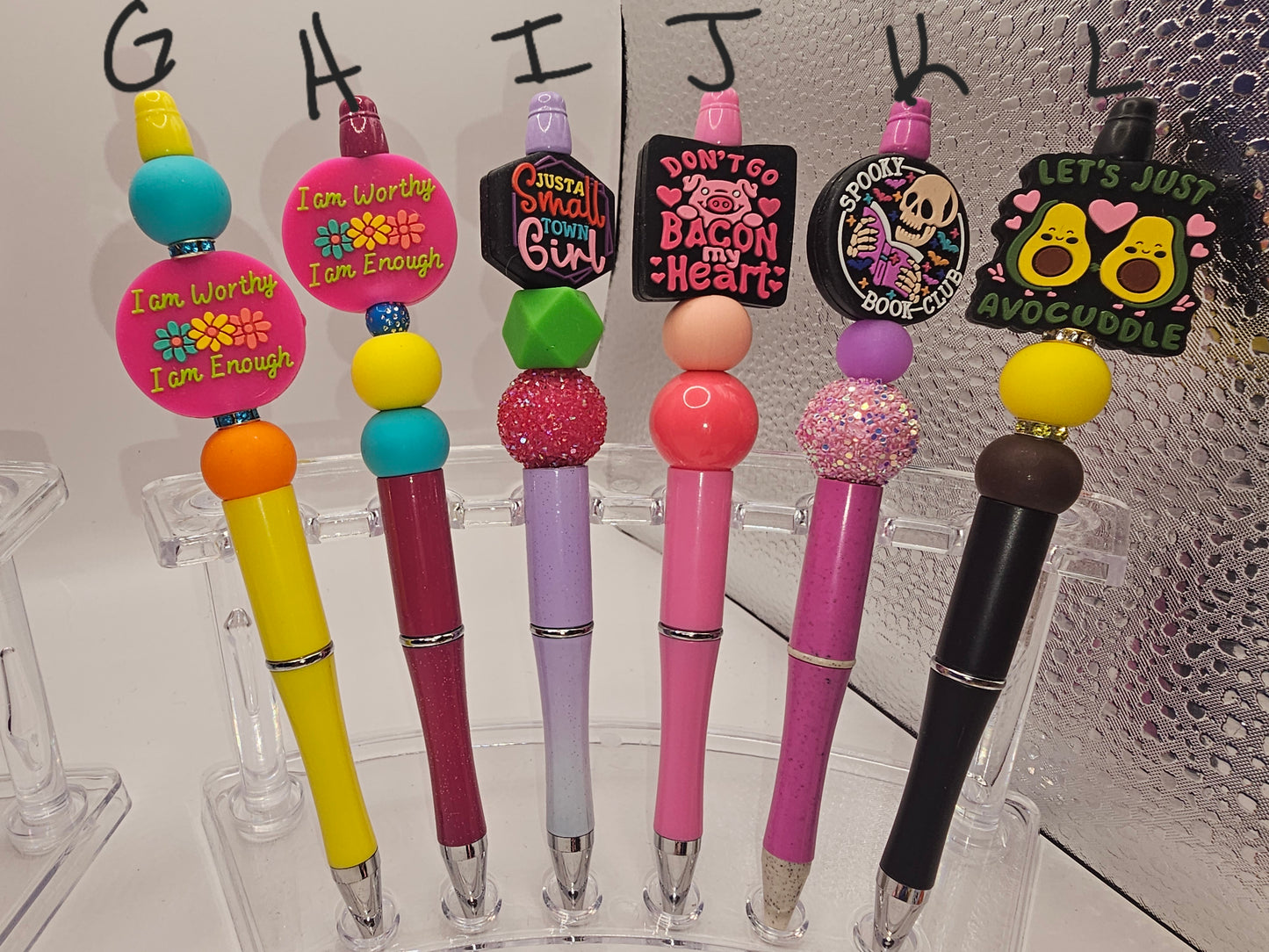 Inspirational/Sayings Beaded Pen