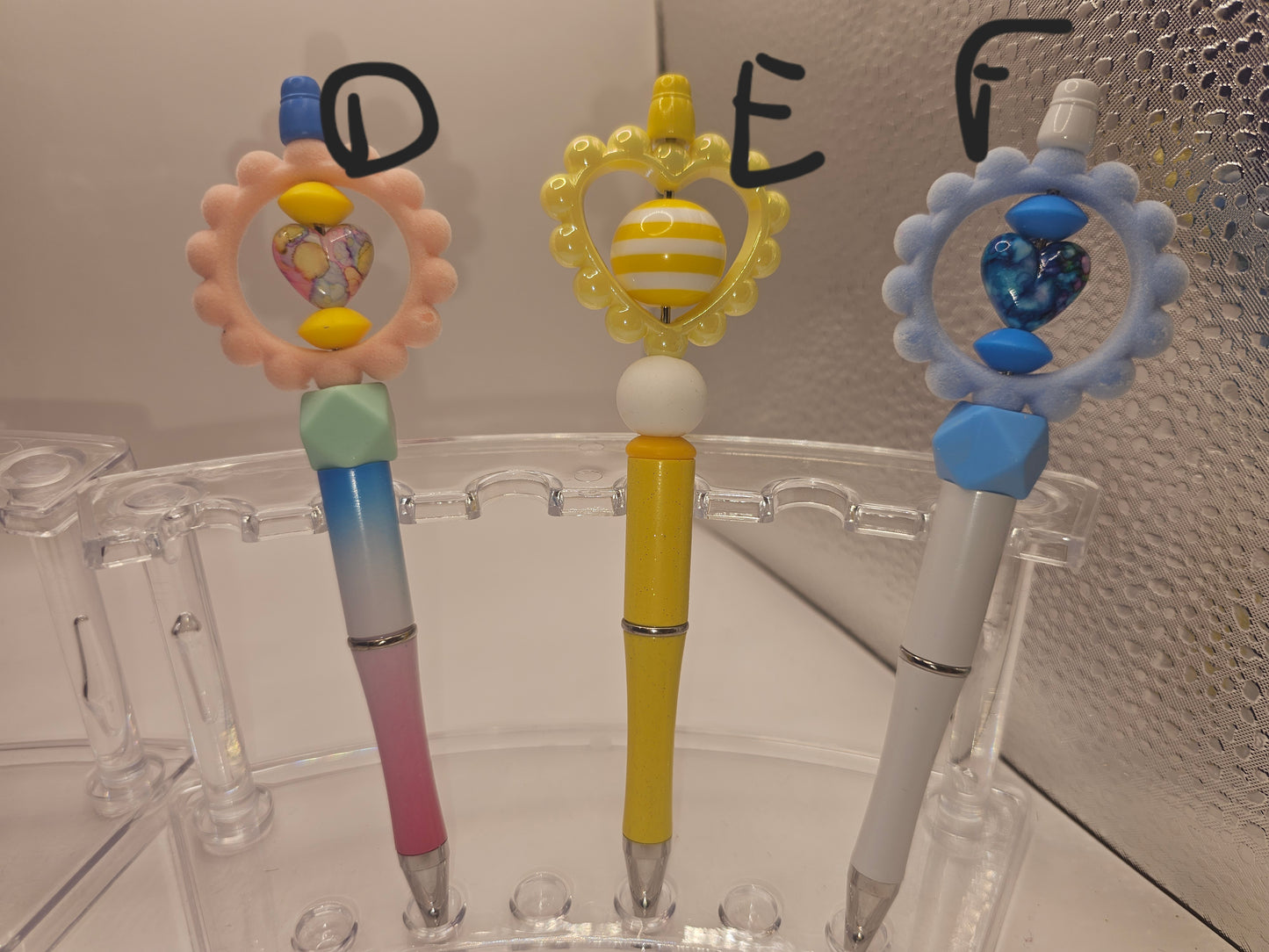 Circular Heart Beaded Pen