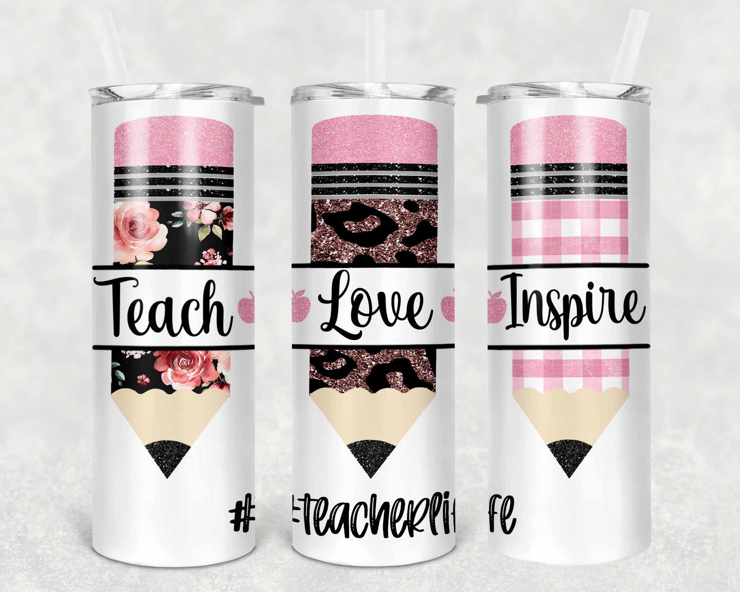 RTS "Teach, Love, Inspire" 20oz Skinny Tumbler