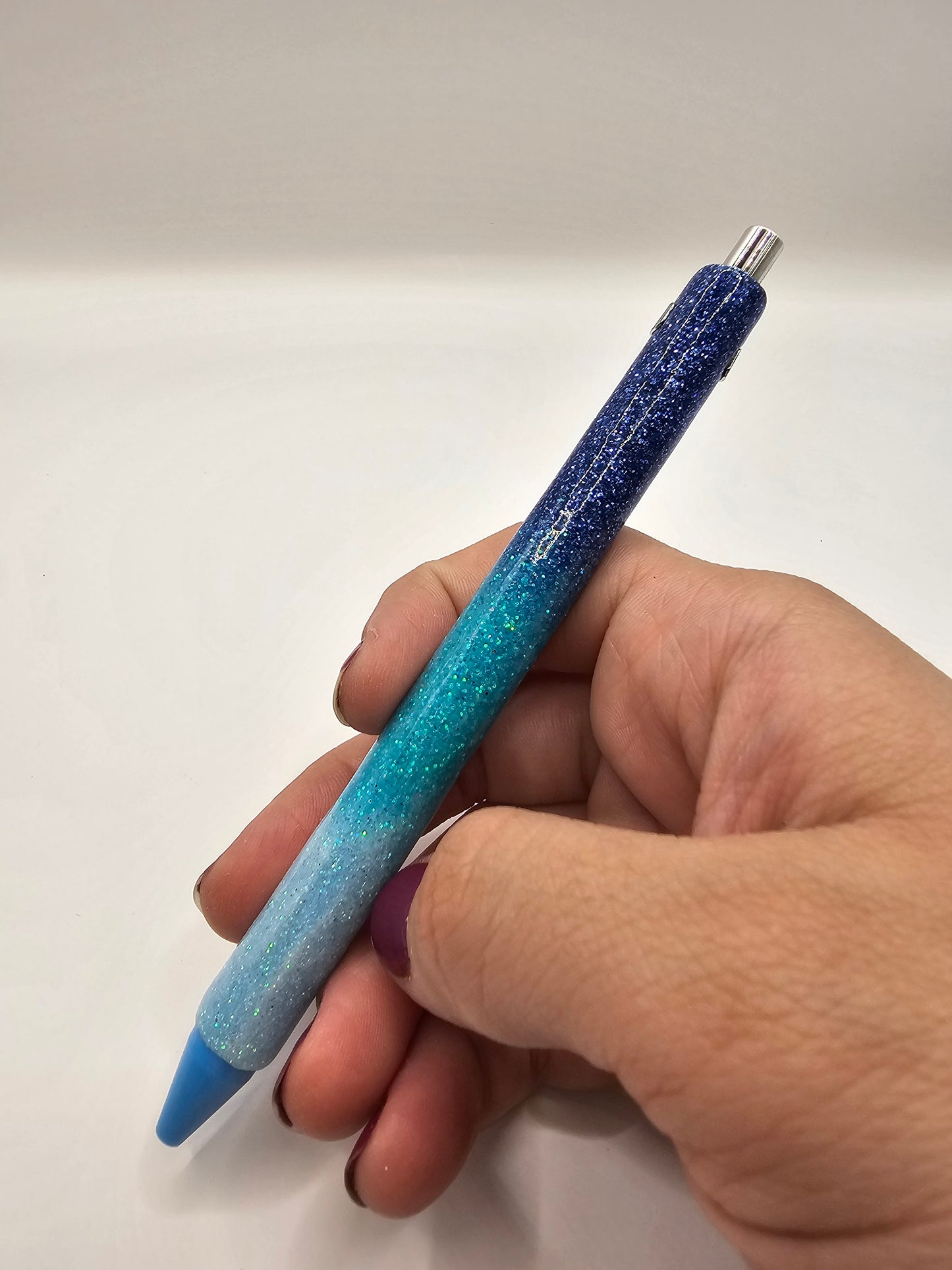 Blue Ombre Glitter Pen