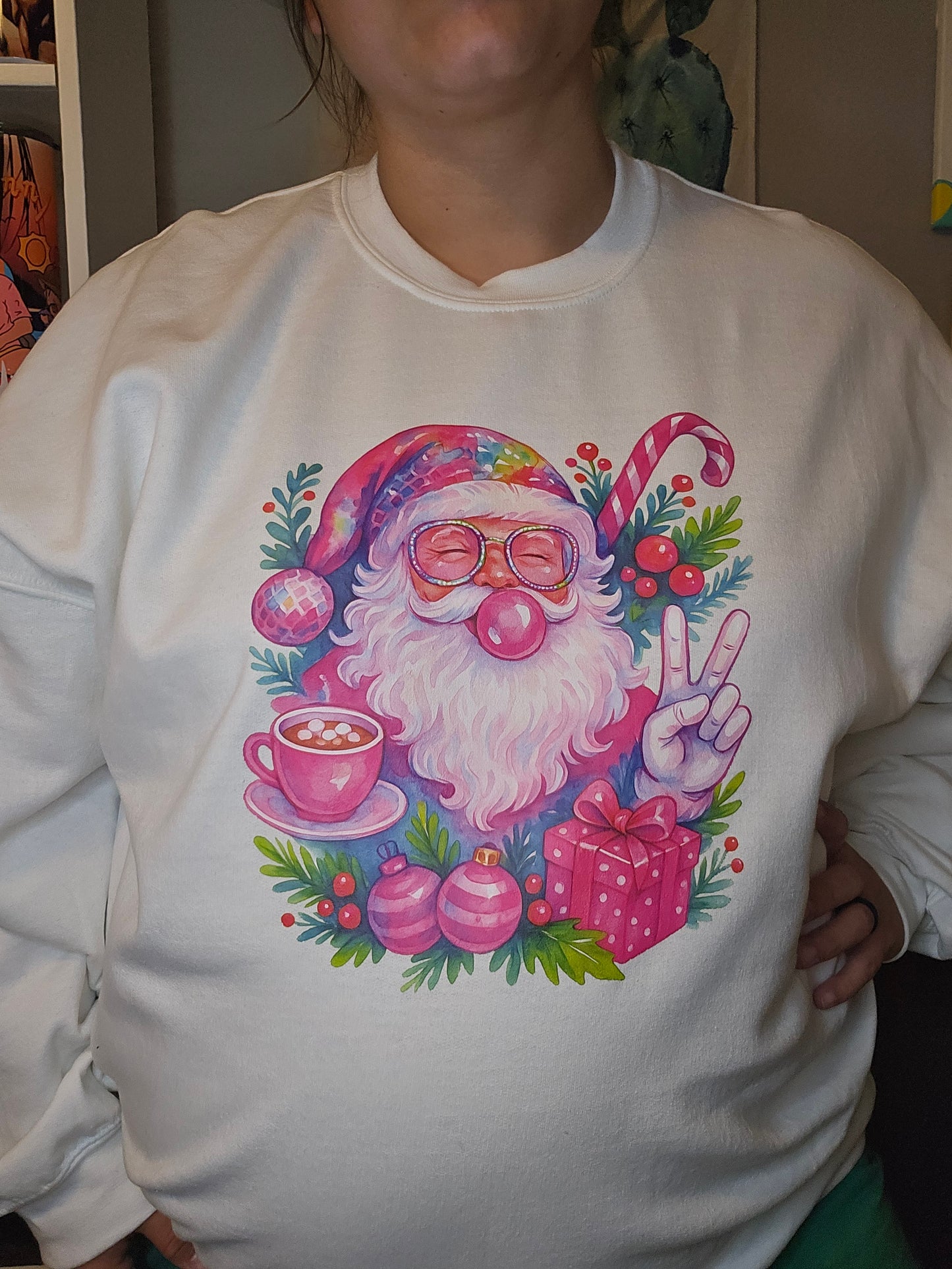 Bubble Gum Santa Print