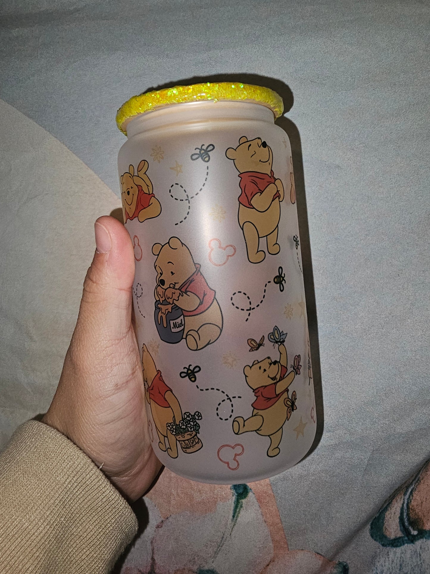 Pooh Glass Cup