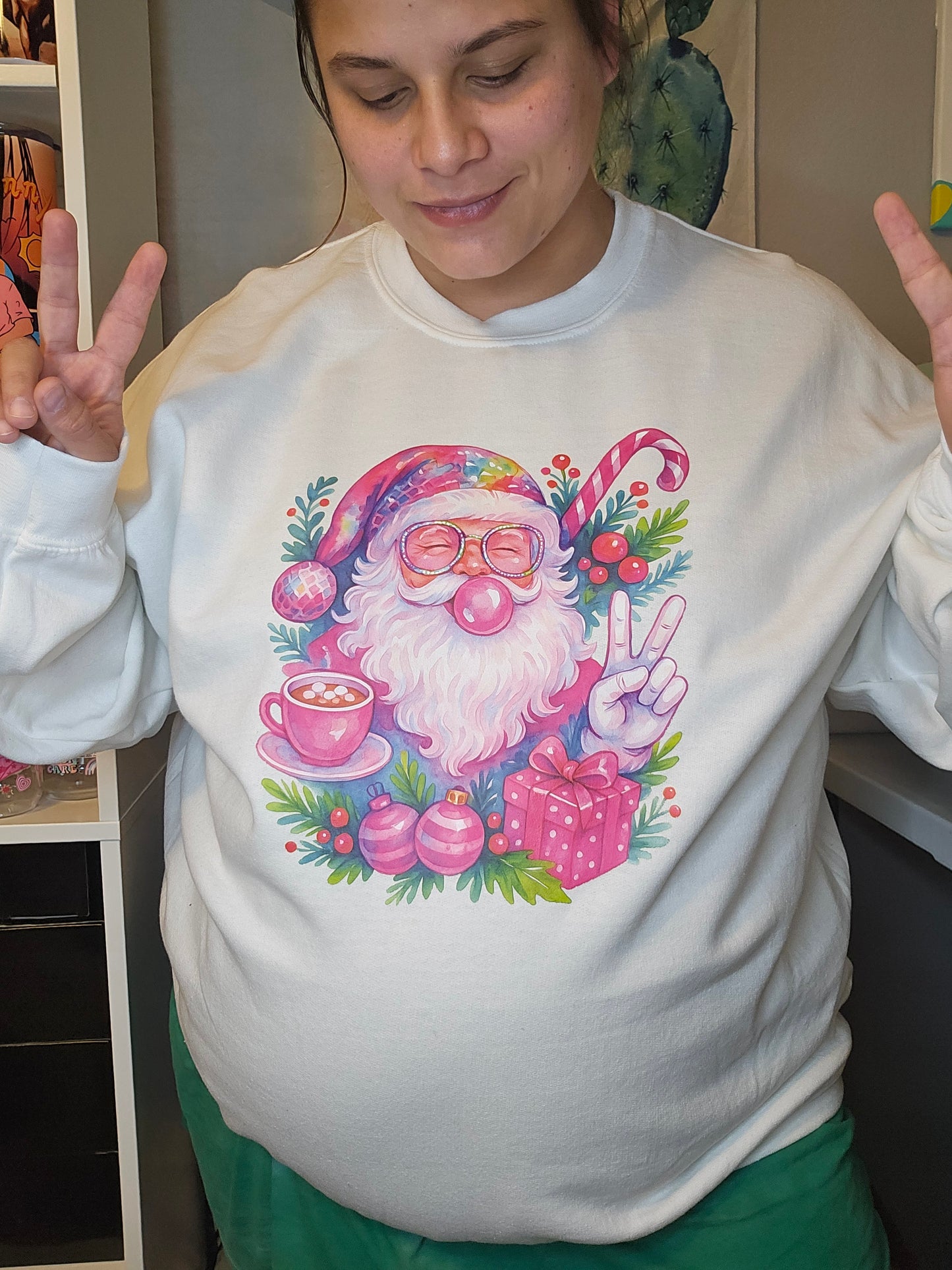 Bubble Gum Santa Print