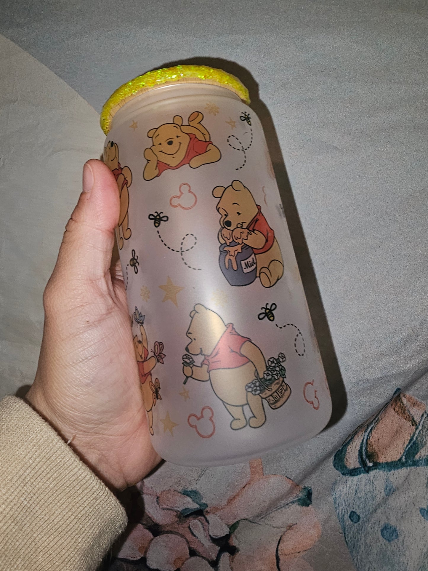 Pooh Glass Cup