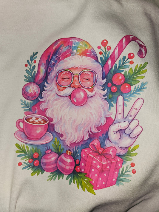 Bubble Gum Santa Print