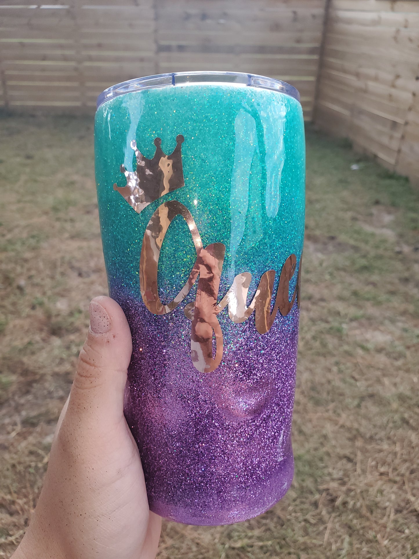 Custom Glitter Tumbler