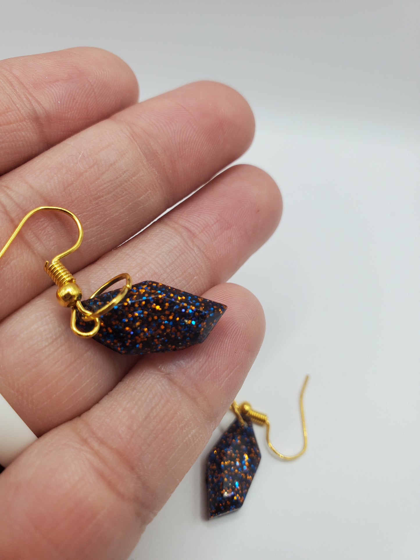 Orange and Blue Haze Earrings